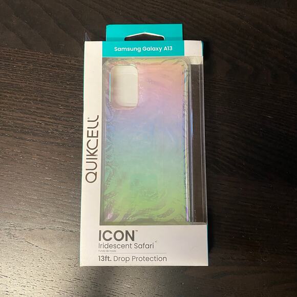 NEW! QUIKCELL ICON case for Samsung Galaxy A13 Iridescent Safari 13ft. drop pro - Picture 1 of 3